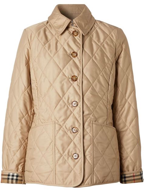 burberry fitted quilted jacket|quilted burberry jacket outlet store.